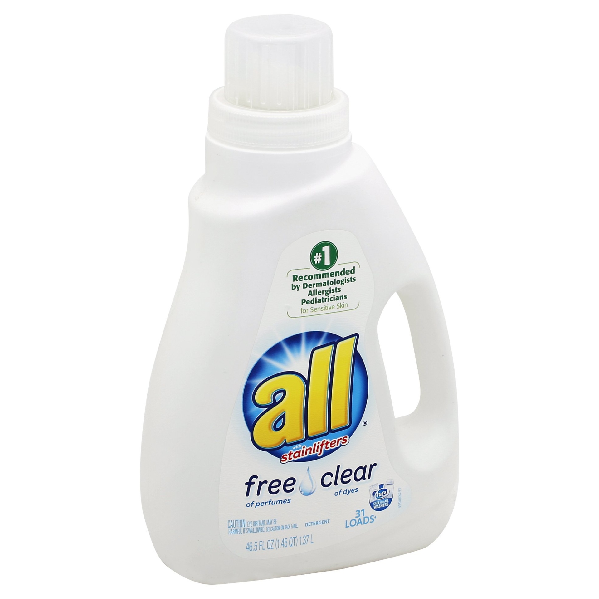 slide 1 of 1, All Free Clear Liquid Laundry Detergent, 46.5 fl oz