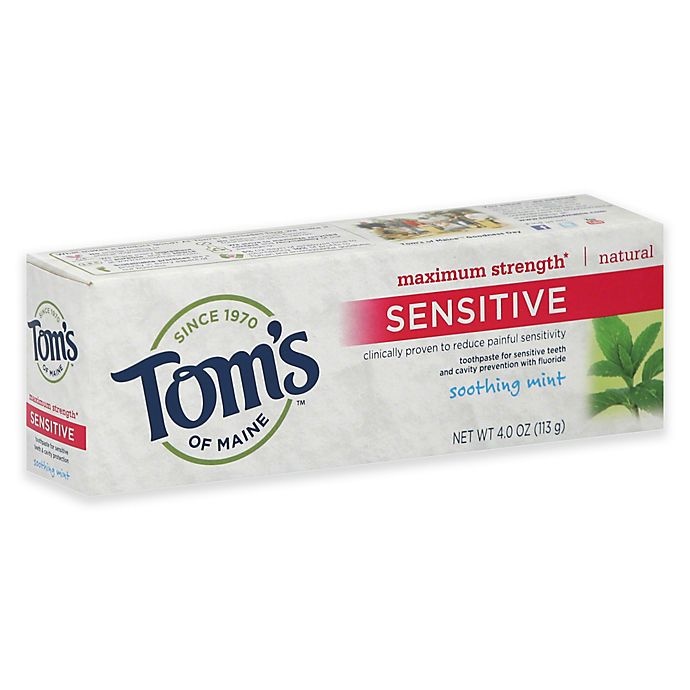 slide 1 of 5, Tom's of Maine Maximum Strength Sensitive Teeth Fluoride Toothpaste - Soothing Mint, 4 oz