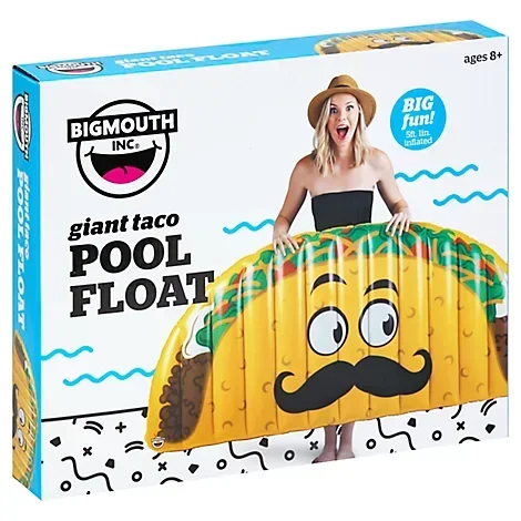 slide 1 of 1, Big Mouth Bml Tasty Taco Big Float - EA, 61 in x 30 in