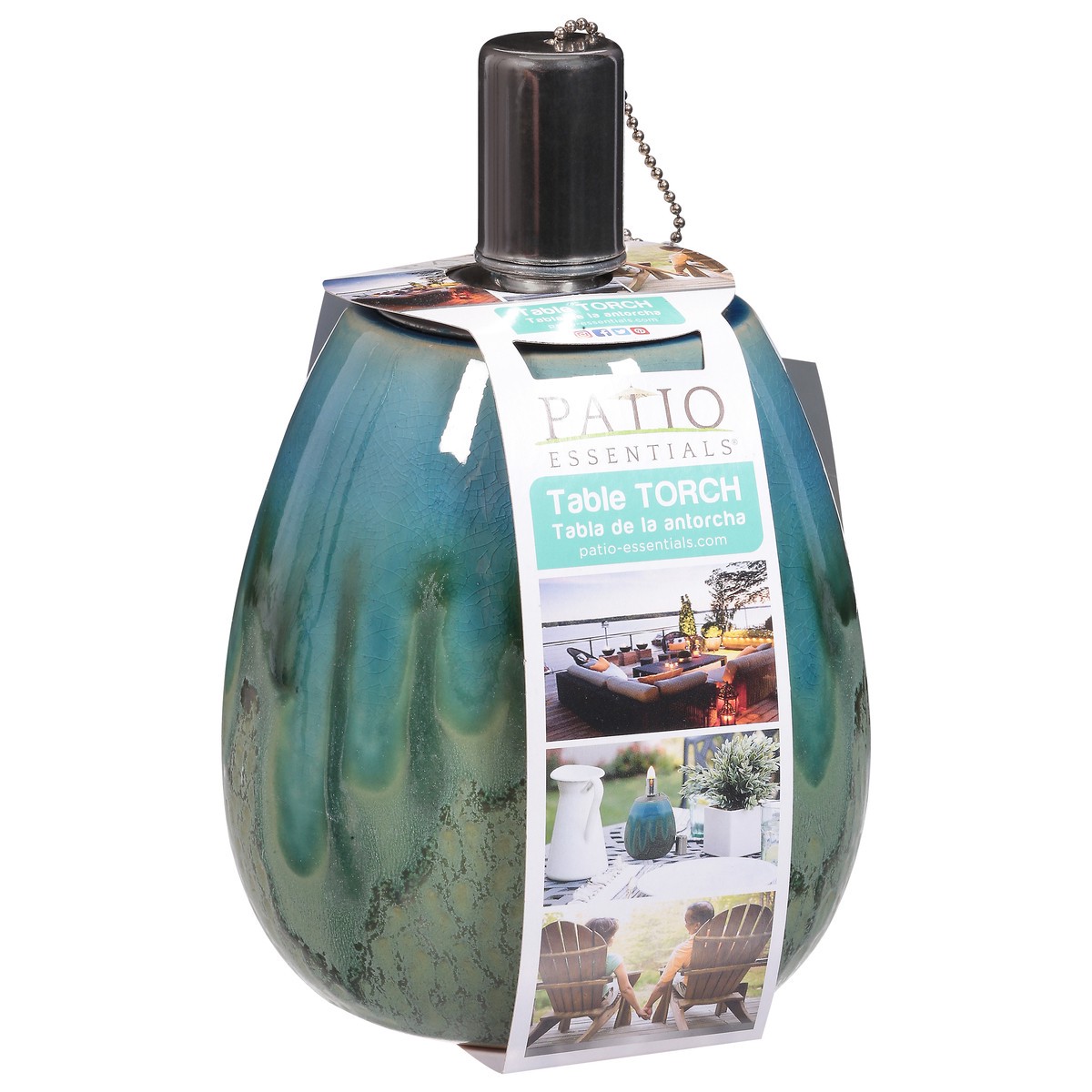 slide 5 of 11, Patio Essentials Green Table Torch 1 ea, 1 ct