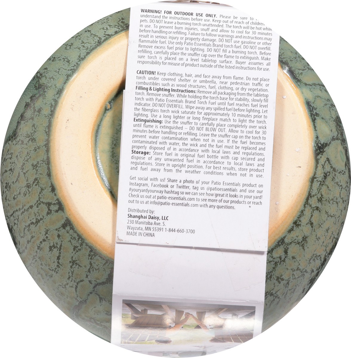 slide 7 of 11, Patio Essentials Green Table Torch 1 ea, 1 ct