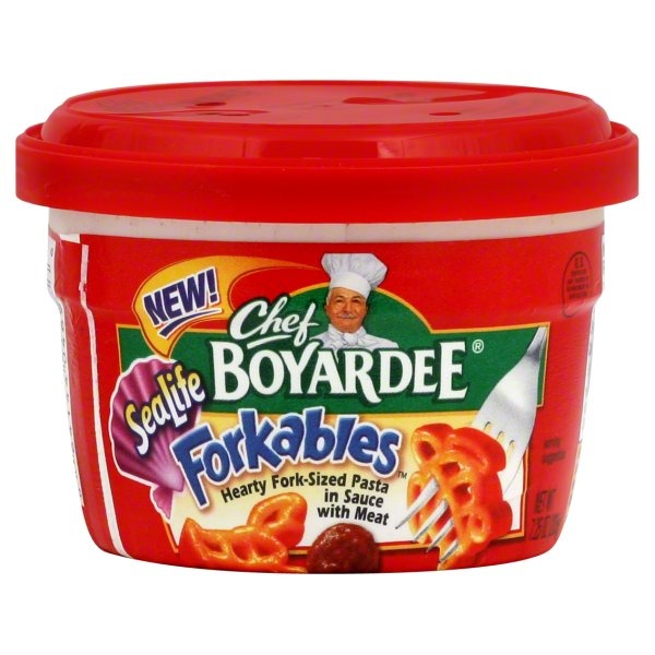 slide 1 of 1, Chef Boyardee Sea Life Forkables, 7 oz