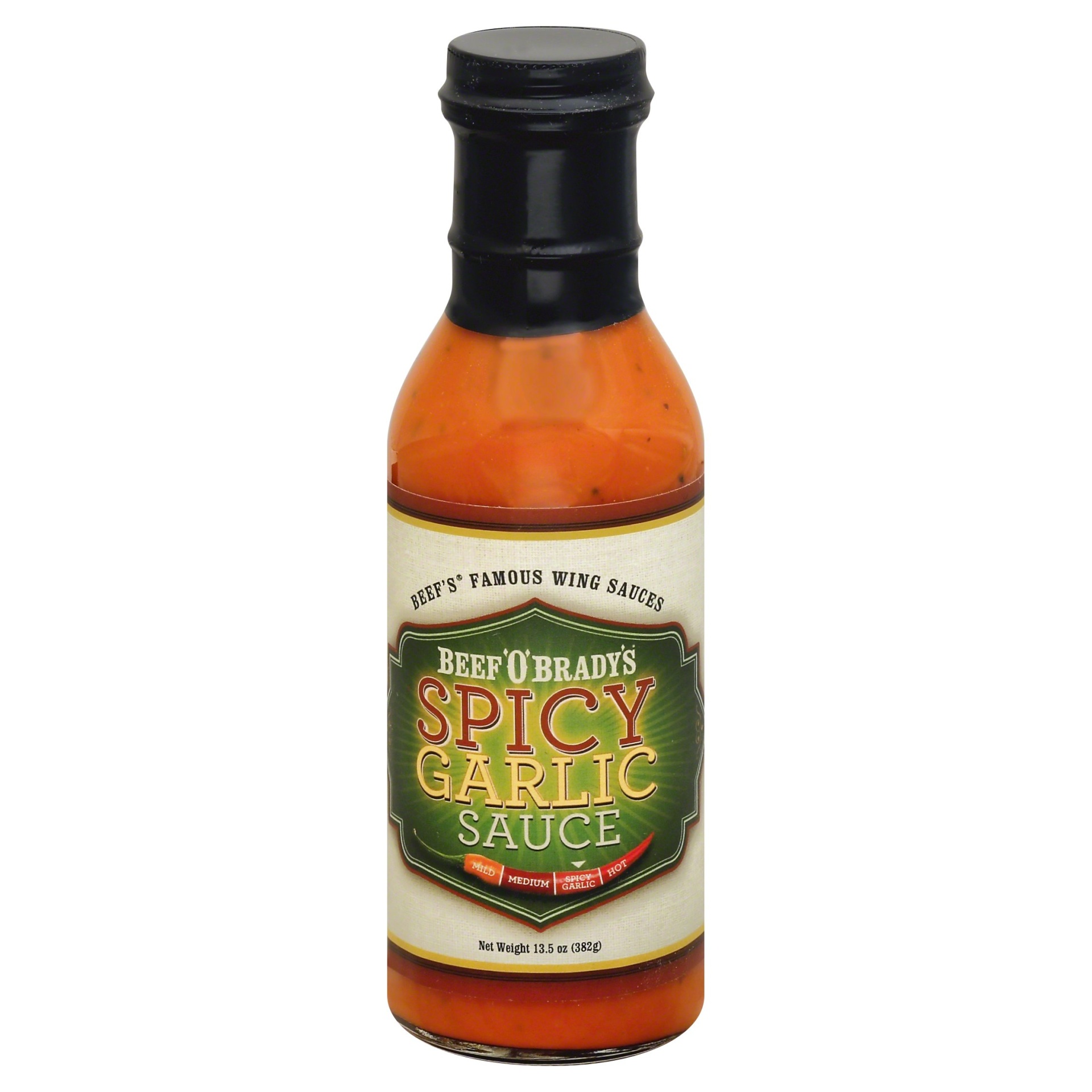 slide 1 of 1, Beef O Bradys Spicy Garlic Sauce 13.5 oz, 13.5 oz