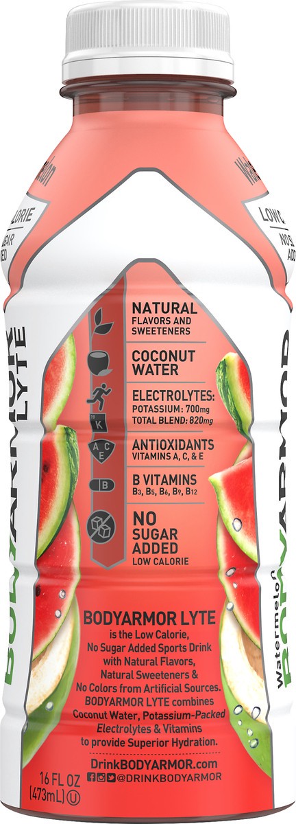 slide 8 of 9, BODYARMOR Lyte Low Calorie Watermelon Sports Drink 16 oz, 16 oz