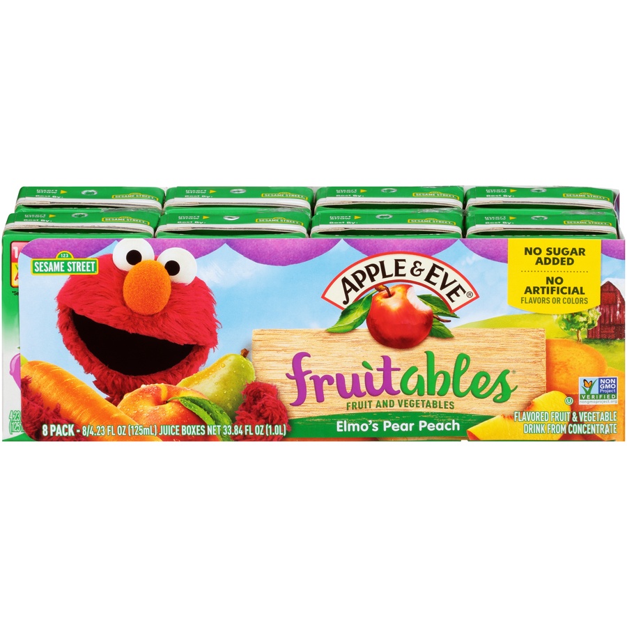 slide 1 of 9, Apple & Eve Fruitables Pear Peach Juice 8 Pack, 33.84 fl oz