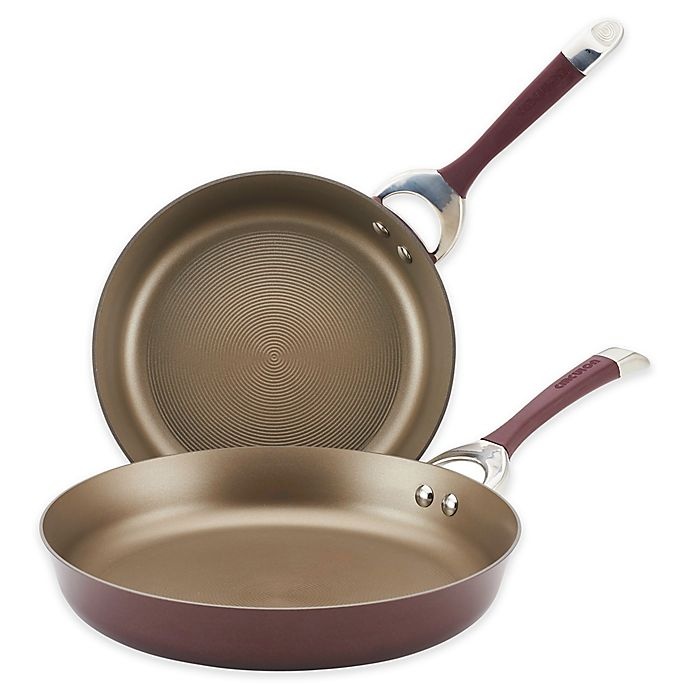 slide 1 of 8, Circulon Symmetry Nonstick Hard-Anodized Skillet Set - Merlot, 2 ct