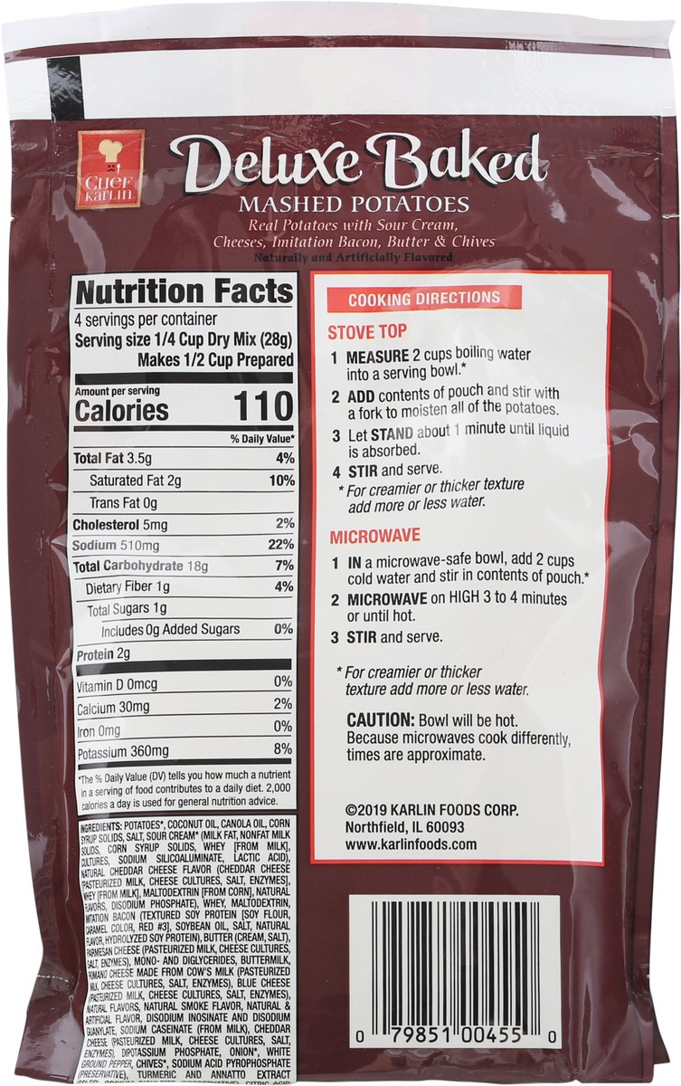 slide 10 of 13, Chef Karlin Deluxe Baked Mashed Potatoes 4 oz, 4 oz