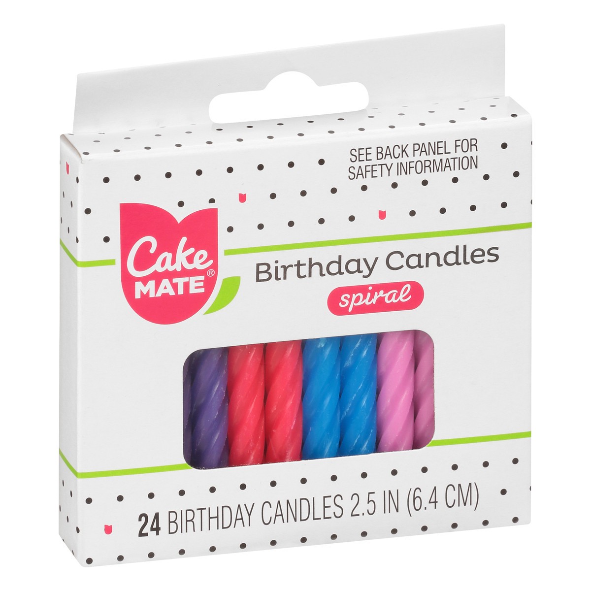 slide 2 of 9, Cake Mate 2.5 Inch Spiral Birthday Candles 24 ea, 24 ct