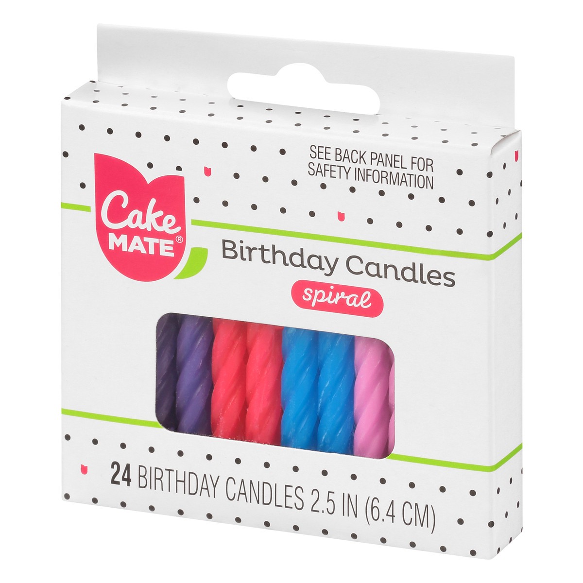 slide 3 of 9, Cake Mate 2.5 Inch Spiral Birthday Candles 24 ea, 24 ct