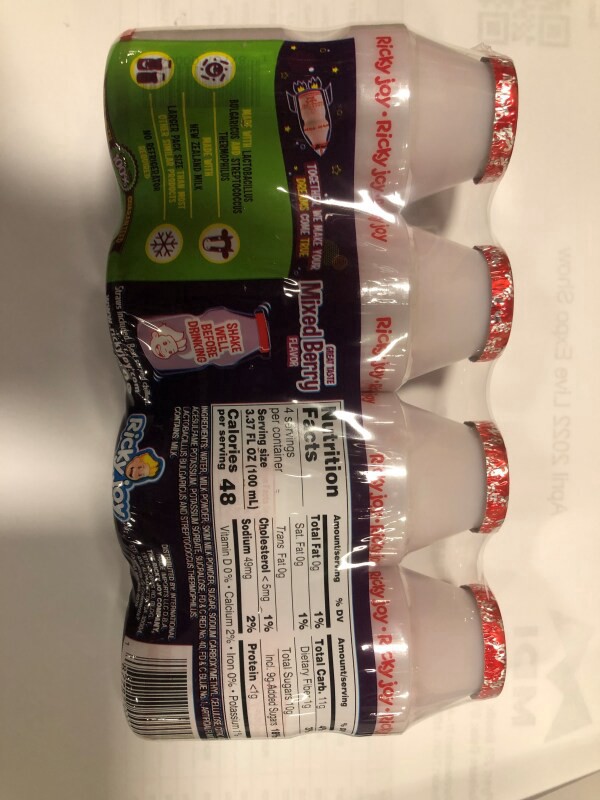 slide 4 of 5, Ricky Joy Yogurty Drink Mixed Berry Flavor, 4 ct; 13.5 oz