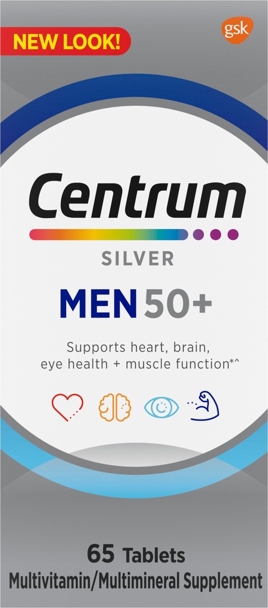 slide 5 of 12, Centrum Silver Men 50+, 65 ct