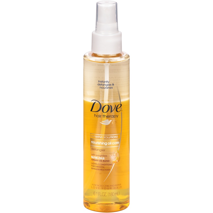 slide 1 of 5, Dove Nourishing Oil Care, Detangler, 1.4 oz