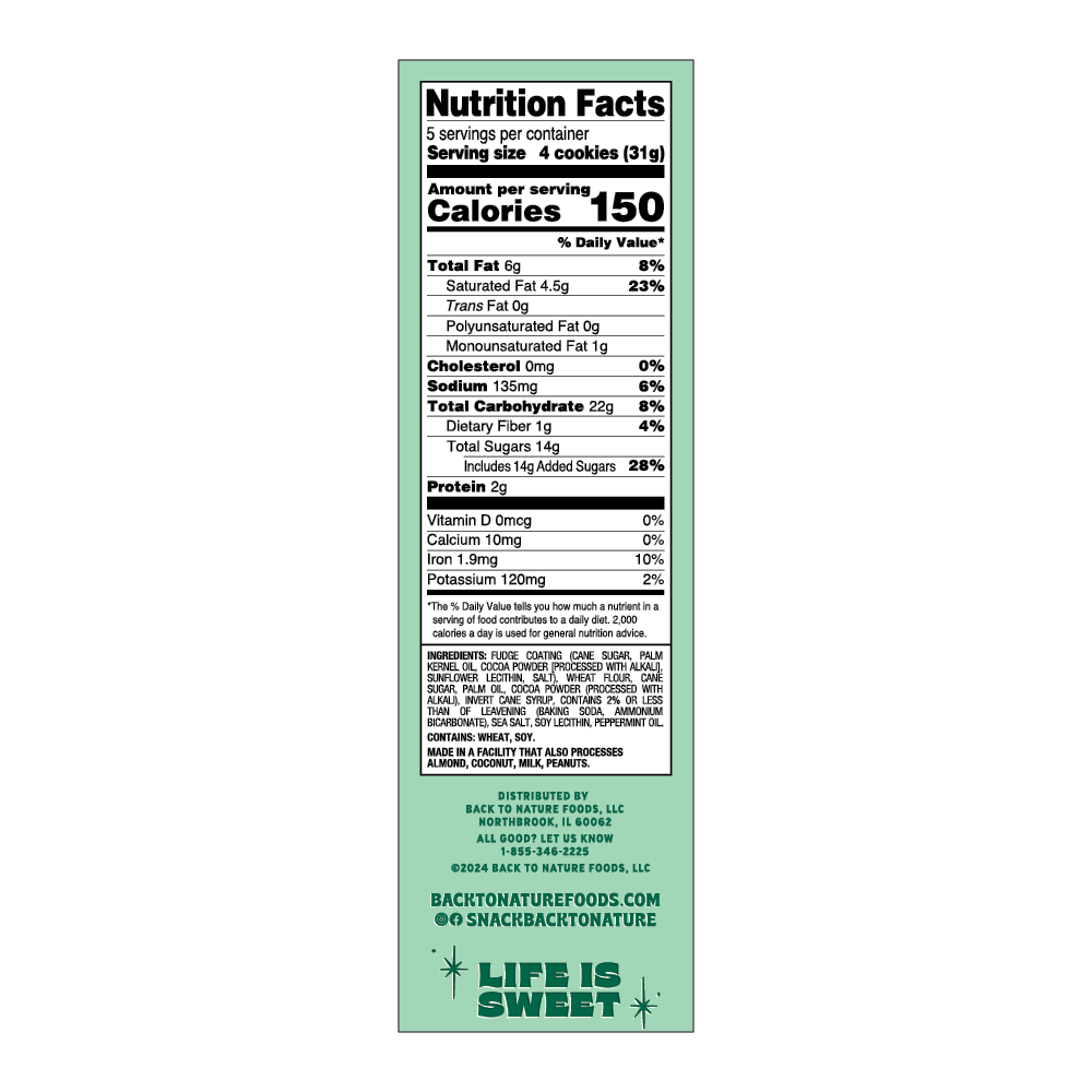 slide 3 of 4, Back to Nature Fudge Mint Cookies, 5.5 oz