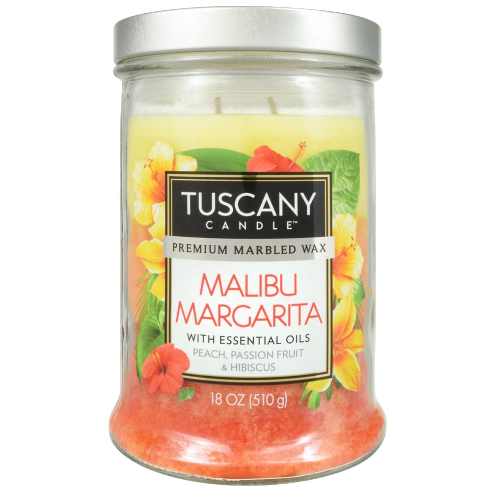 slide 1 of 1, Tuscany Triple Pour Scented Candle - Malibu Margarita, 18 oz