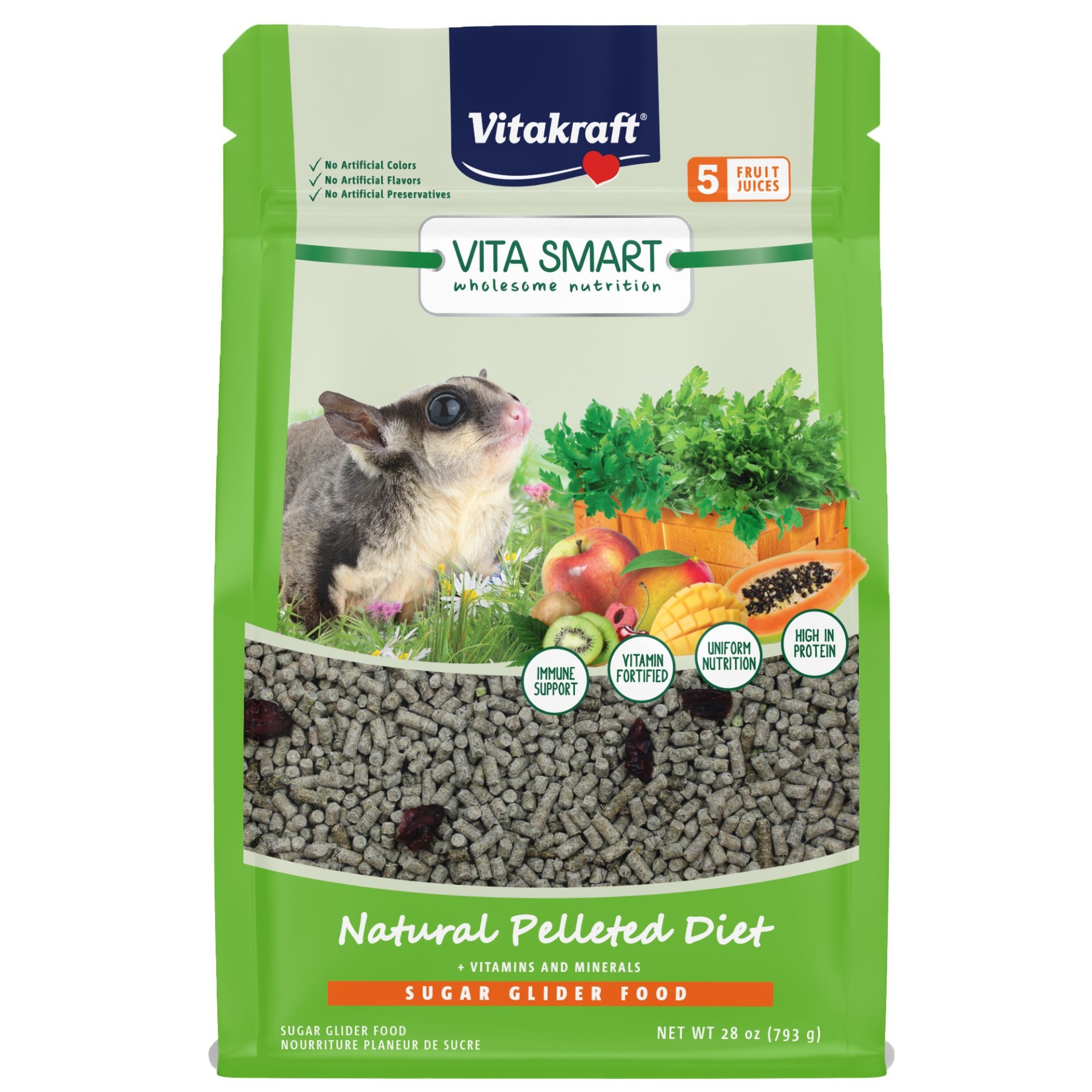 slide 1 of 1, Vitakraft VitaSmart Complete Nutrition Sugar Glider Food, 28 oz