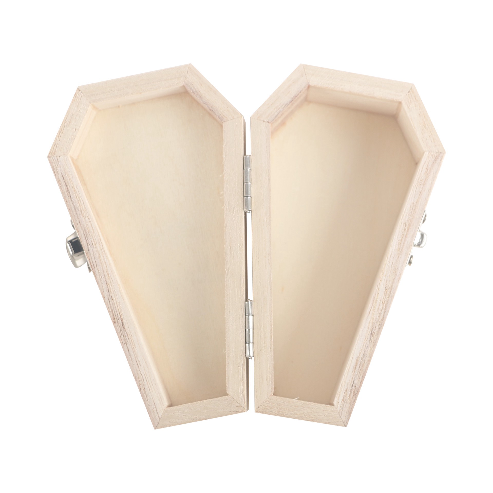 slide 3 of 3, Mini Coffin Diy Wood Decor By Make Market, 2.3 in x 1.5 in x 4.4 in