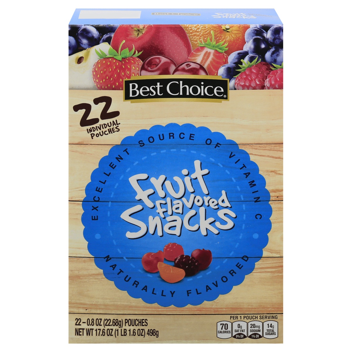 slide 1 of 1, Best Choice Assorted Fruit Snack Shapes, 22 ct; 0.8 oz