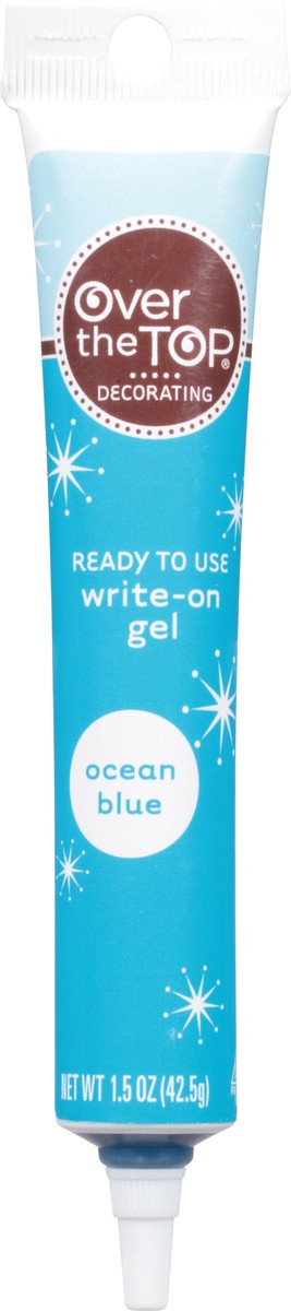 slide 5 of 9, Over The Top Decorating Ocean Blue Write-On Gel 1.5 oz, 1.5 oz
