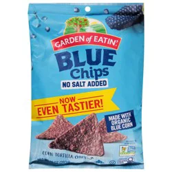 Garden of Eatin' No Salt Added Blue Corn Tortilla Chips 10 oz