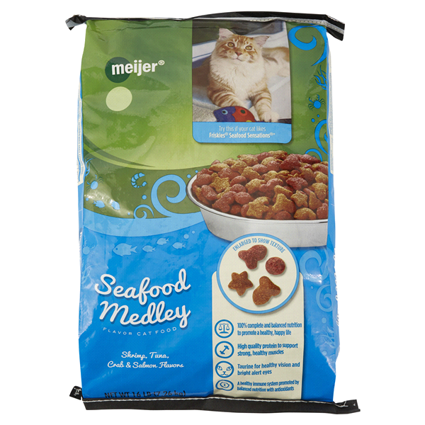 slide 1 of 1, Meijer Main Choice Seafood Medley Flavor Dry Cat Food, 16 lb