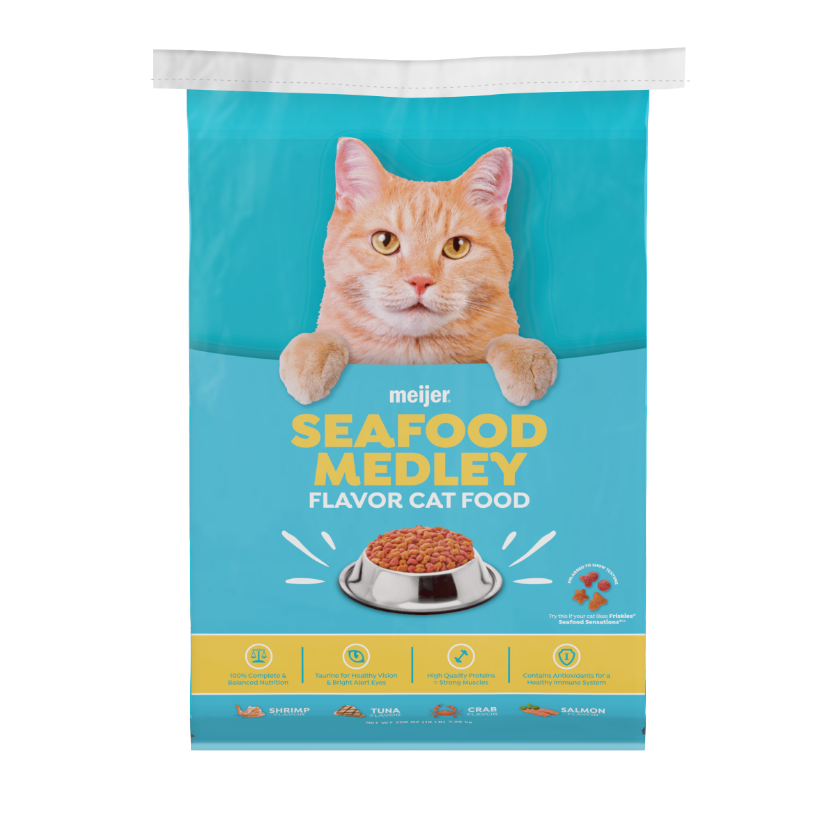 slide 1 of 9, Meijer Main Choice Seafood Medley Dry Cat Food, 16 lb