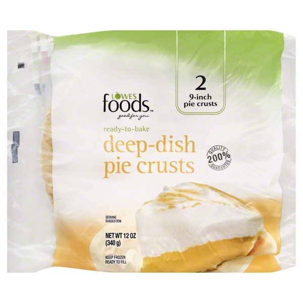 slide 1 of 1, Lowes Foods Deep Dish Pie Crusts, 12 oz