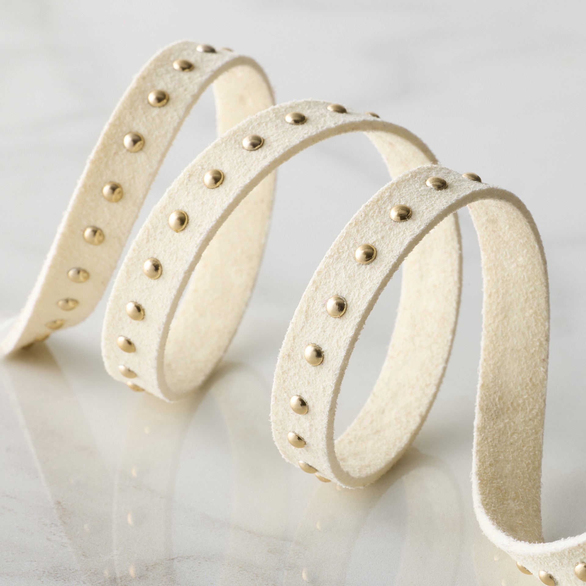 slide 2 of 2, 3/8" X 3yd. Gold Dotted White Flocked Ribbon Trim By Celebrate It Classic, 3/8 in x 3 yd