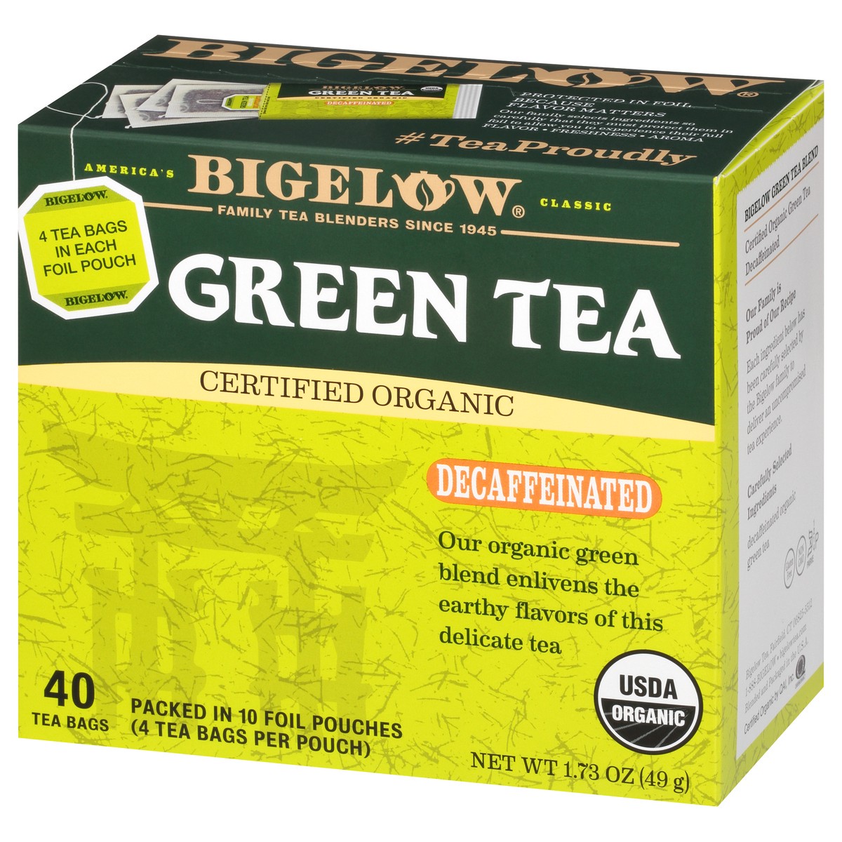 slide 7 of 9, Bigelow Organic Decaffeinated Green Tea - 40 ct, 40 ct