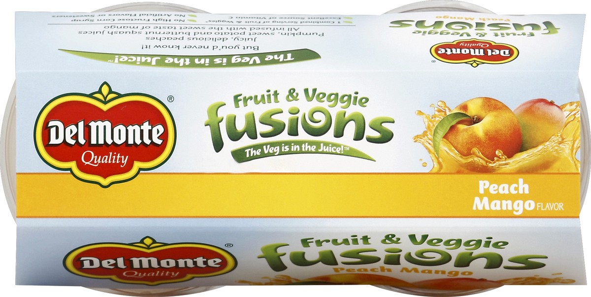 slide 2 of 4, Del Monte Fusions Diced Peaches in Mango, 4 ct; 4 oz