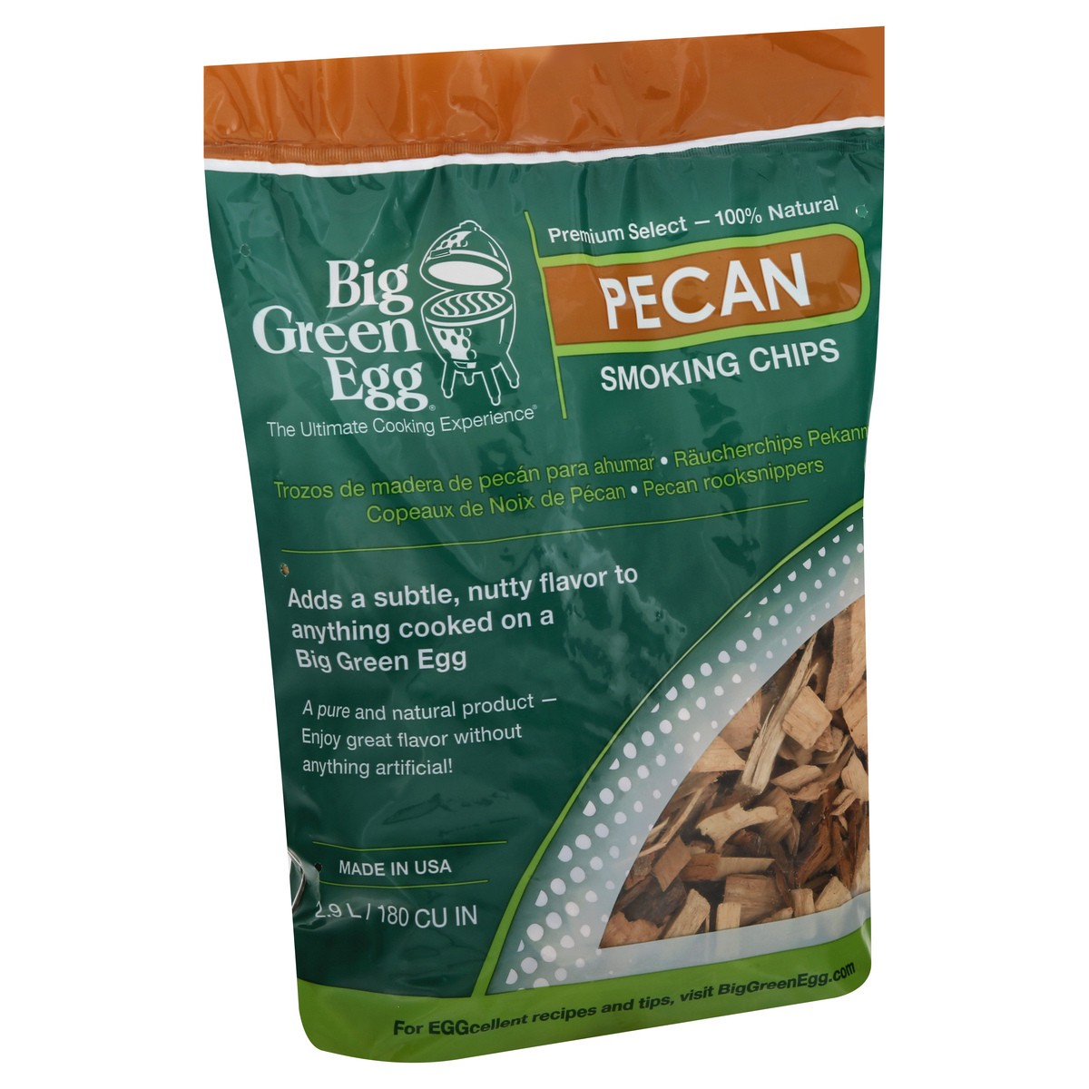 slide 8 of 11, Big Green Egg Pecan Smoking Chips 2.9 lt, 2.90 l