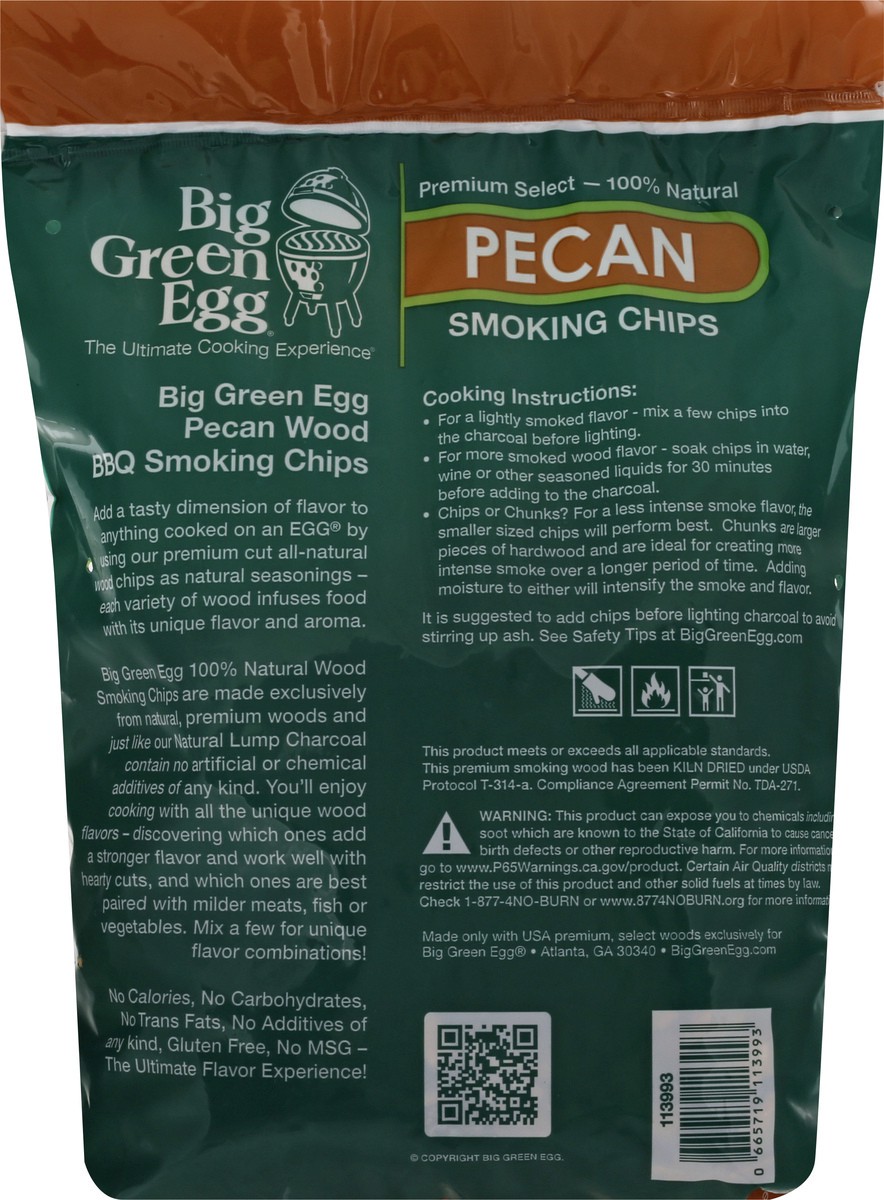 slide 11 of 11, Big Green Egg Pecan Smoking Chips 2.9 lt, 2.90 l
