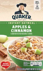 Quaker 10 Pack Apples & Cinnamon Instant Oatmeal 10 ea - 10 ct