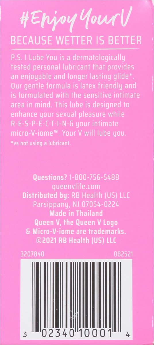 slide 5 of 9, Queen V P.S. I Lube You Water-Based V-Lubricant 3 fl oz, 3 fl oz