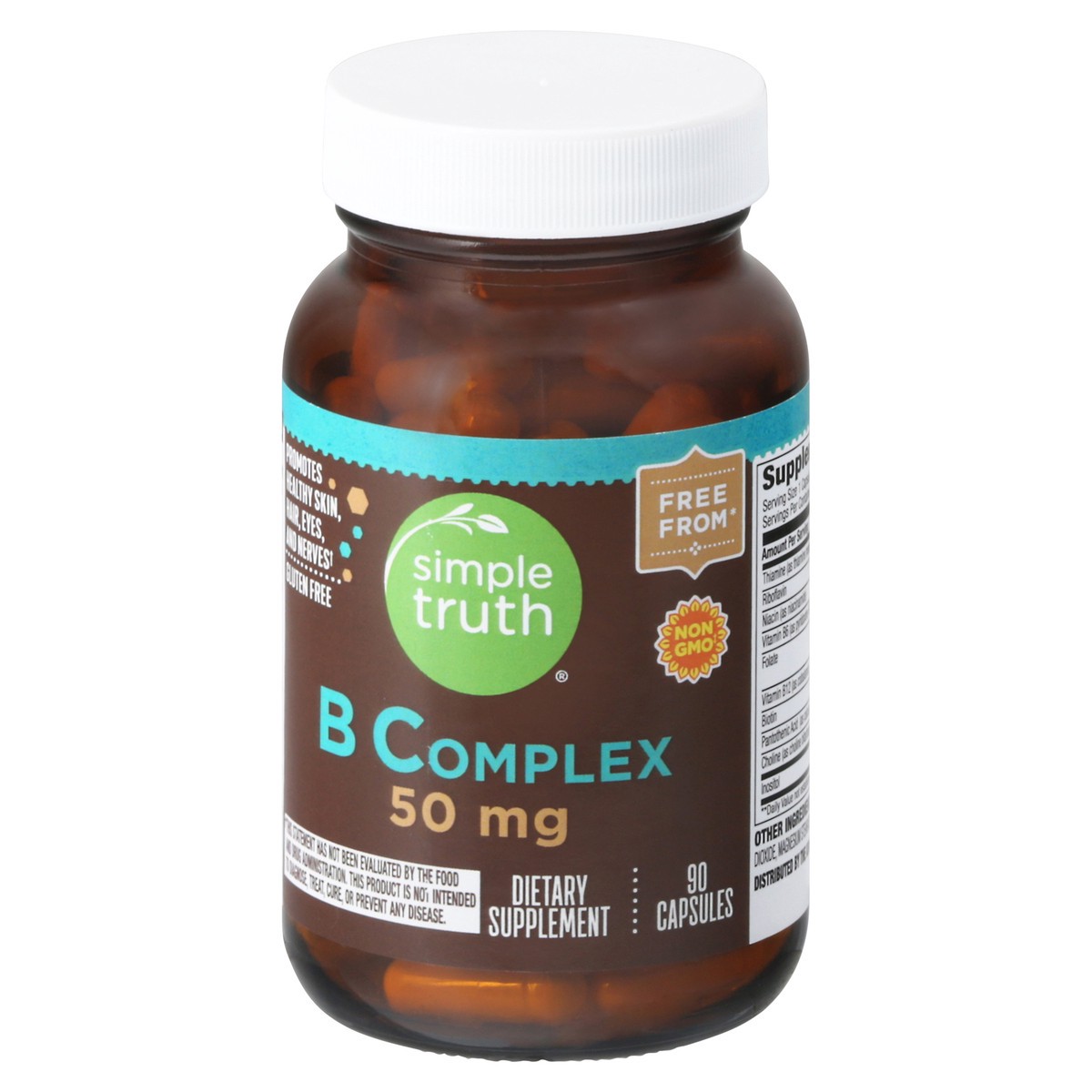 slide 3 of 9, Simple Truth Capsules 50 mg B Complex 90 ea, 90 ct