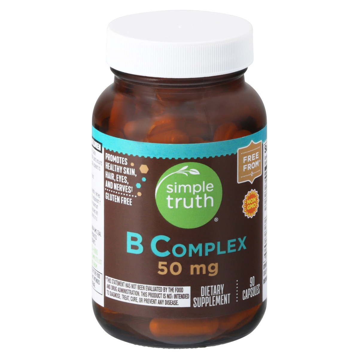 slide 1 of 9, Simple Truth Capsules 50 mg B Complex 90 ea, 90 ct