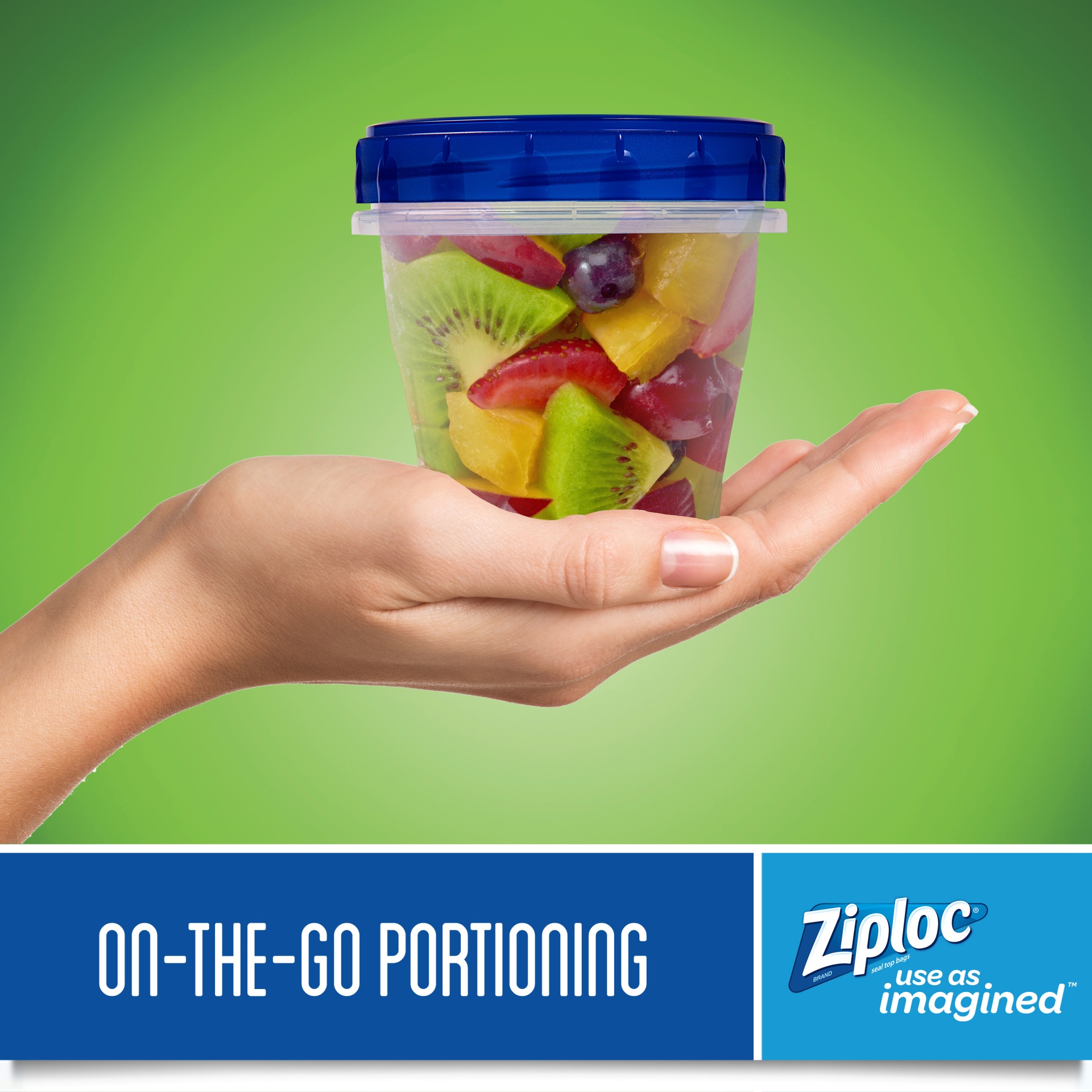 Ziploc Brand, Food Storage Containers with Lids, Twist 'n Loc, Medium Round,  4 ct