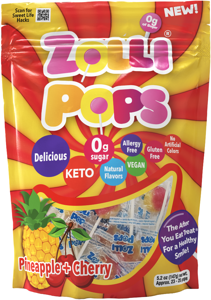 slide 1 of 1, Zollipops® The Clean Pops Cherry + Pineapple, 5.2 oz