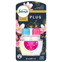Febreze Plug In Air Freshener, Odor-Fighting Scented Oil Refill, Japanese Cherry Blossom, 1 Refill