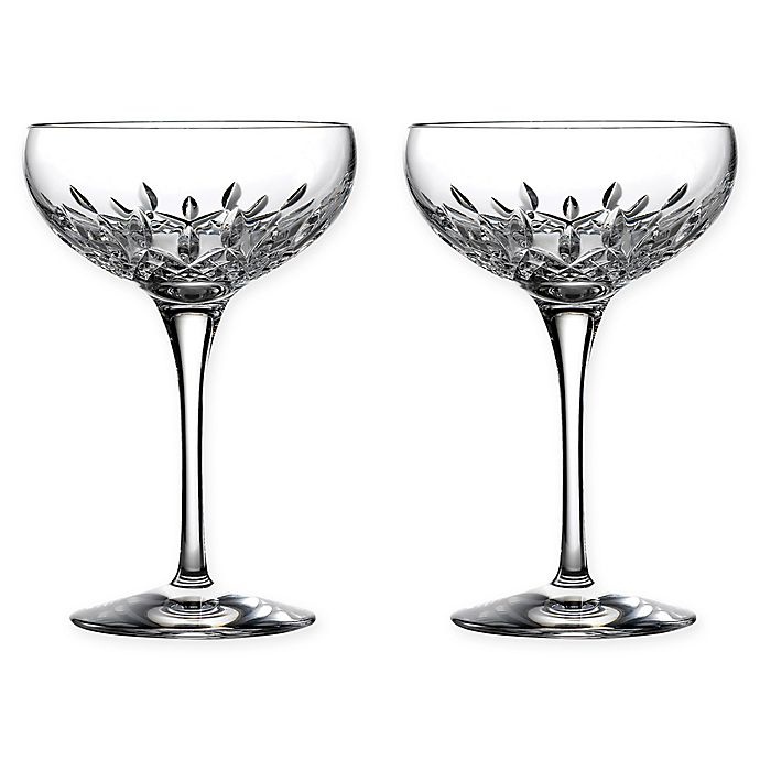 slide 1 of 1, Waterford Lismore Essence Saucer Champagne Glasses, 2 ct