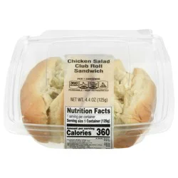 Stop & Shop Deli Chicken Salad Club Roll Sandwich
