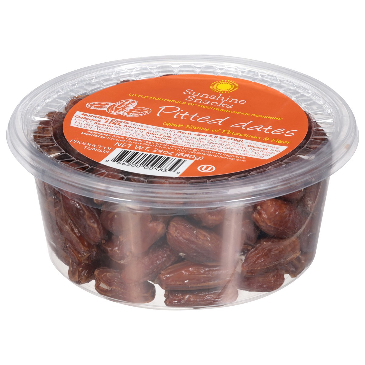 slide 9 of 14, Sunshine Snacks Pitted Dates 24 oz, 24 oz
