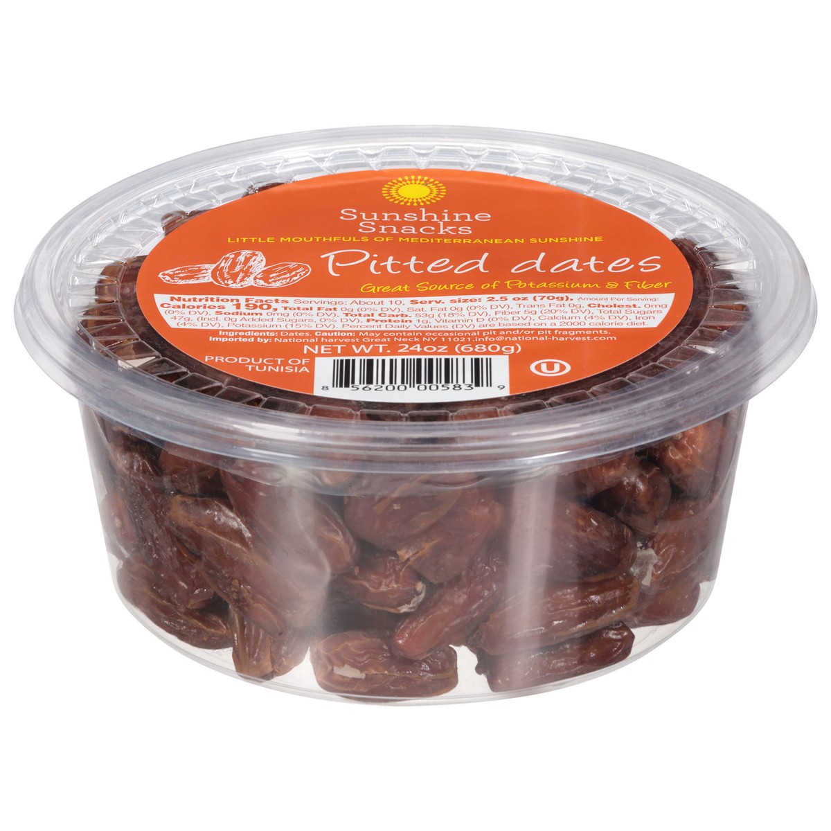 slide 12 of 14, Sunshine Snacks Pitted Dates 24 oz, 24 oz