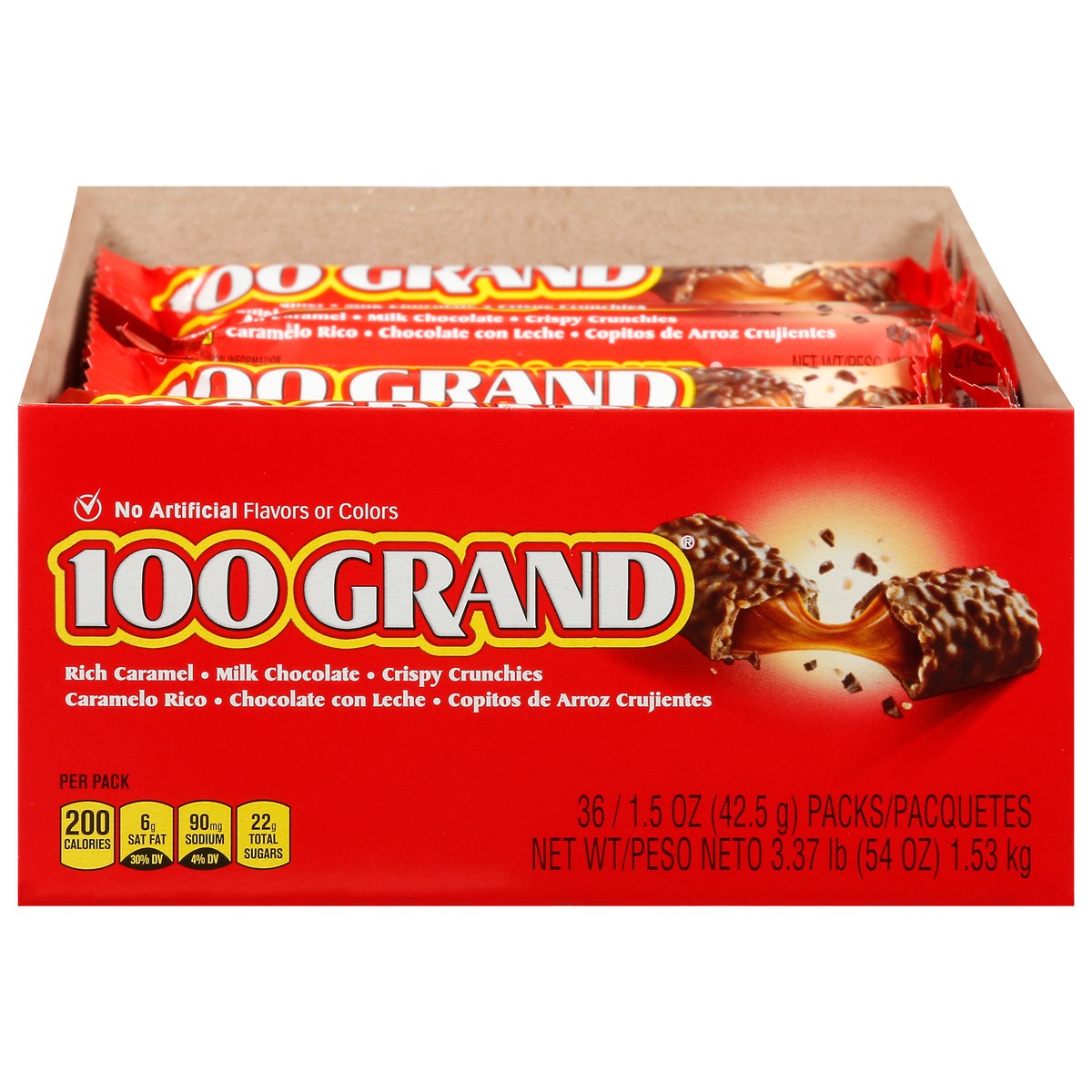 slide 1 of 9, 100 Grand Milk Chocolate Candy Bars 36 - 1.5 oz Packs, 36 ct