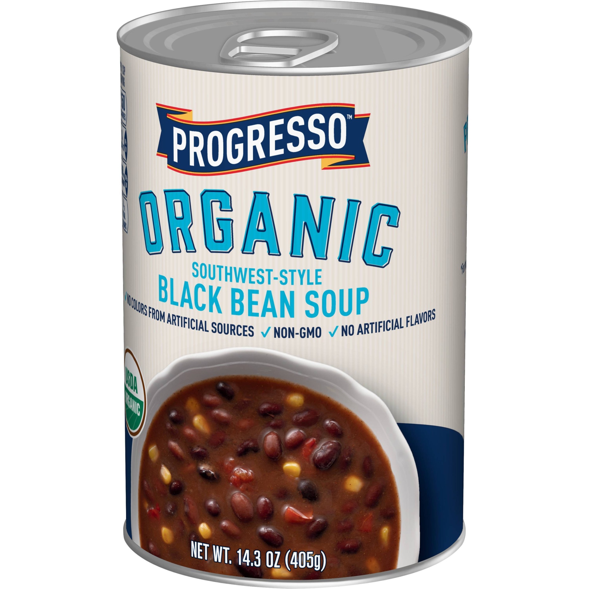 slide 1 of 1, Progresso Organic Black Bean Soup, 14.3 oz