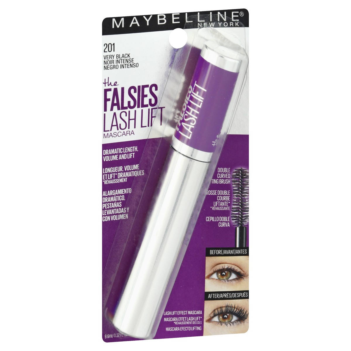 slide 5 of 9, Maybelline The Falsies Lash Lift Very Black 201 Mascara 0.32 fl oz, 0.32 oz