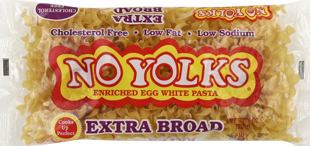 slide 1 of 6, No Yolks Extra Broad Egg Noodles, 96 oz