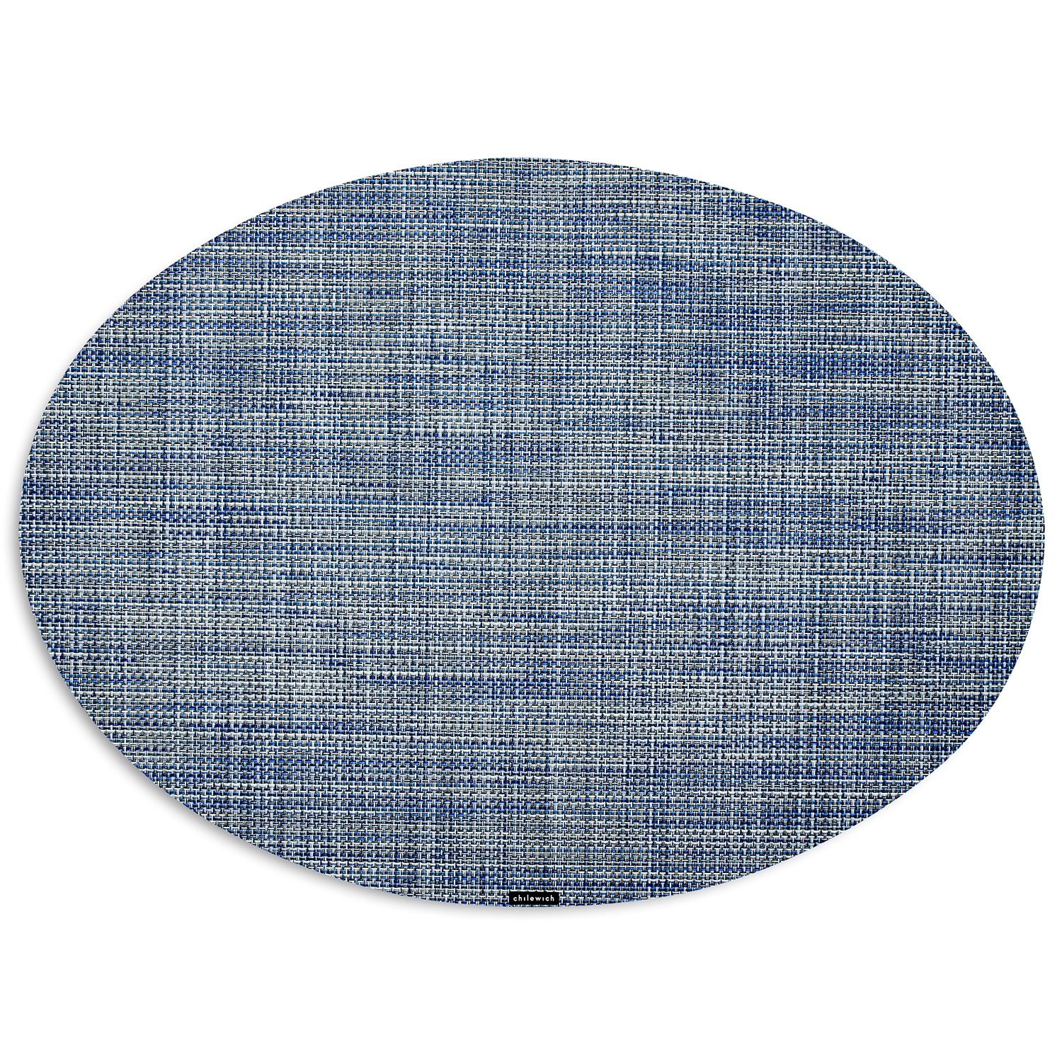 slide 1 of 1, Chilewich Mini Basketweave Oval Placemat, Chambray, 14 in x 19.25 in