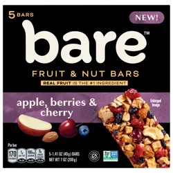 Bare Fruit and Nut Bar Apple Berries & Cherry - 6 ct