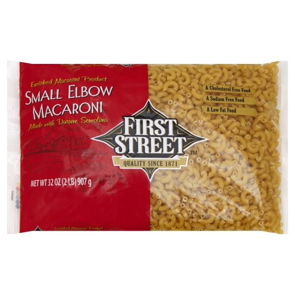 slide 1 of 1, First Street Small Elbow Macaroni, 2 lb