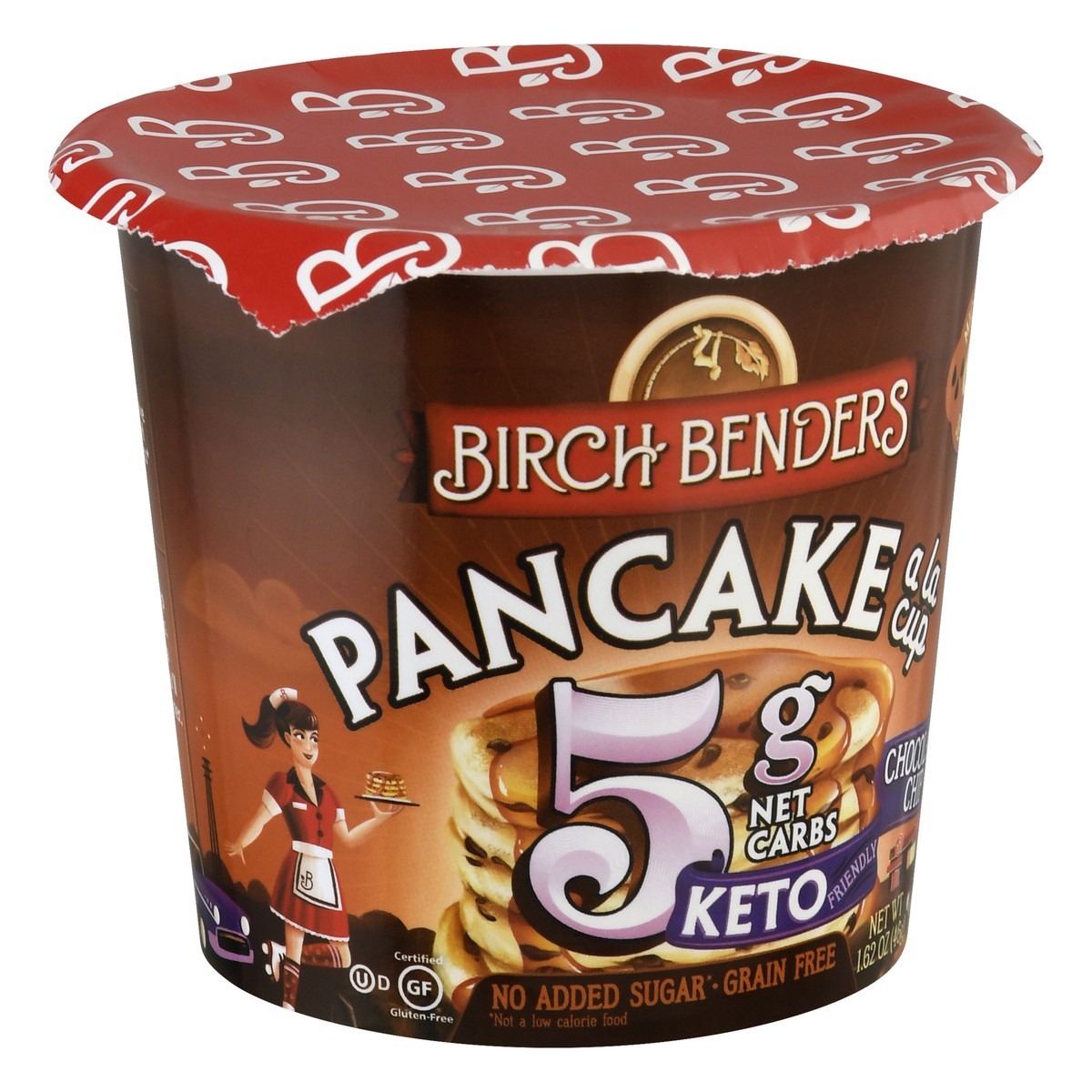 slide 5 of 9, Birch Benders Chocolate Chip Pancake Cup, 1.62oz, 1.62 oz